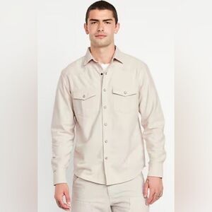 Old Navy Western Pearl Snap Rodeo Flannel Shirt Business Casual Large Tall NWT